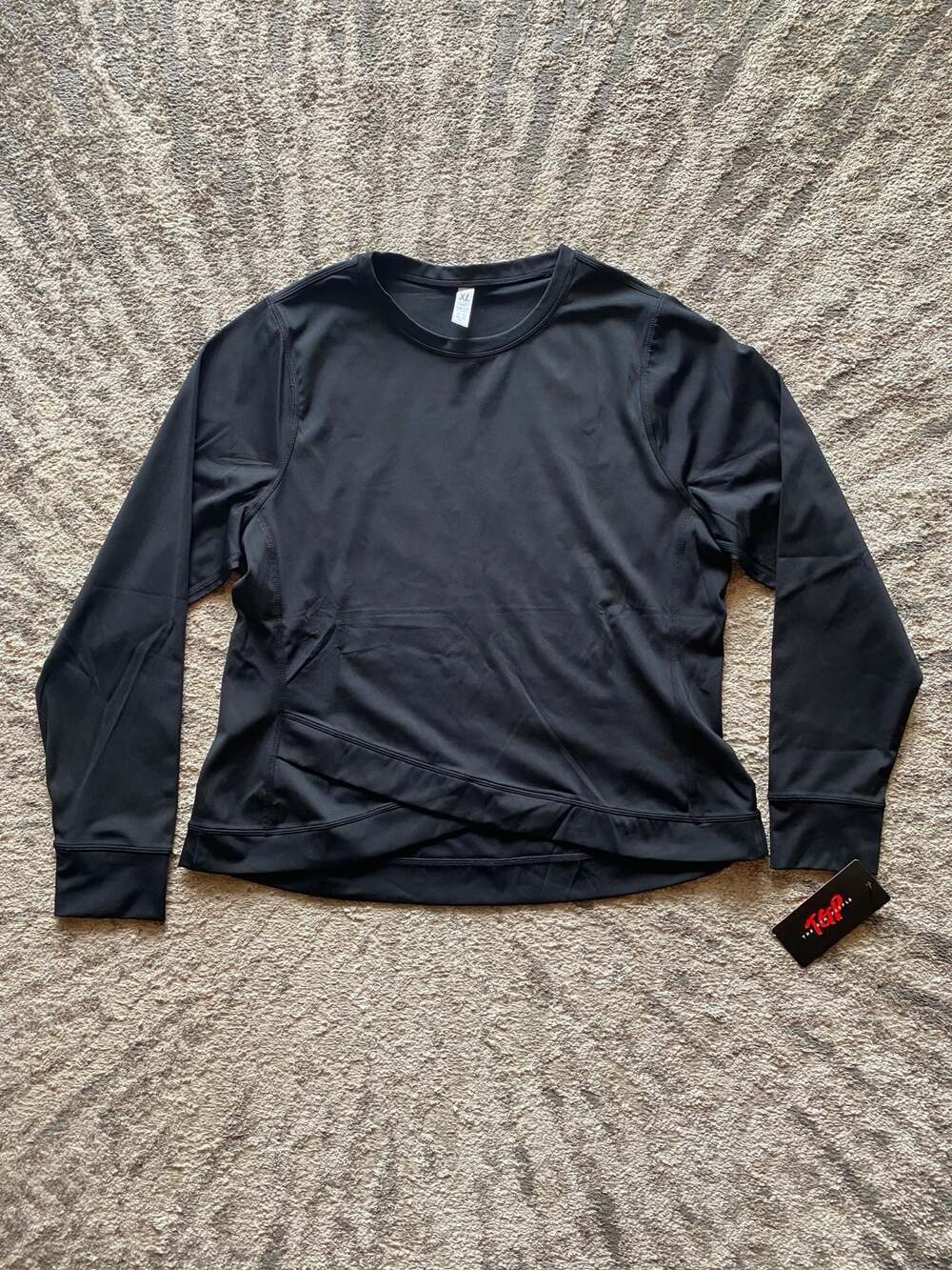 THE GYM PEOPLE Women's Long Sleeve Workout Top, Black, Size XL